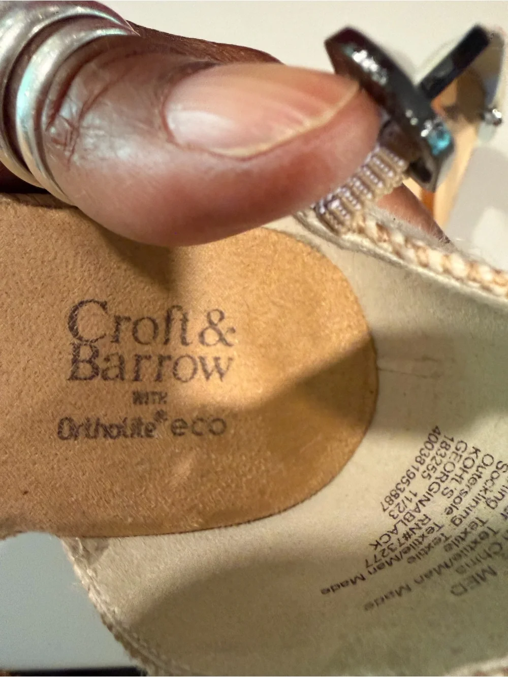 croft & barrow Black and Brown Two-Tone Women's Espadrille Wedges